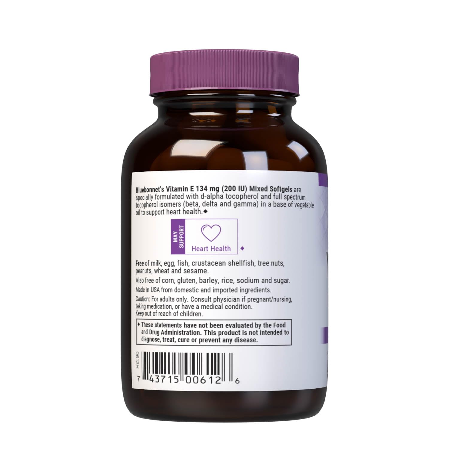 BlueBonnet Vitamin E 200 IU Softgels packaging showing 100-count bottle
