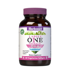 Bluebonnet Ladies' One Prenatal DHA bottle - front view