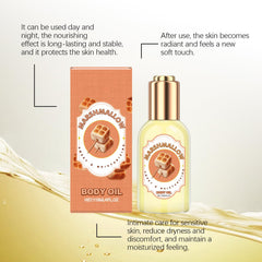 BlueBouff Marshmallow packaging close-up shows travel-friendly bottle for on-the-go moisture.