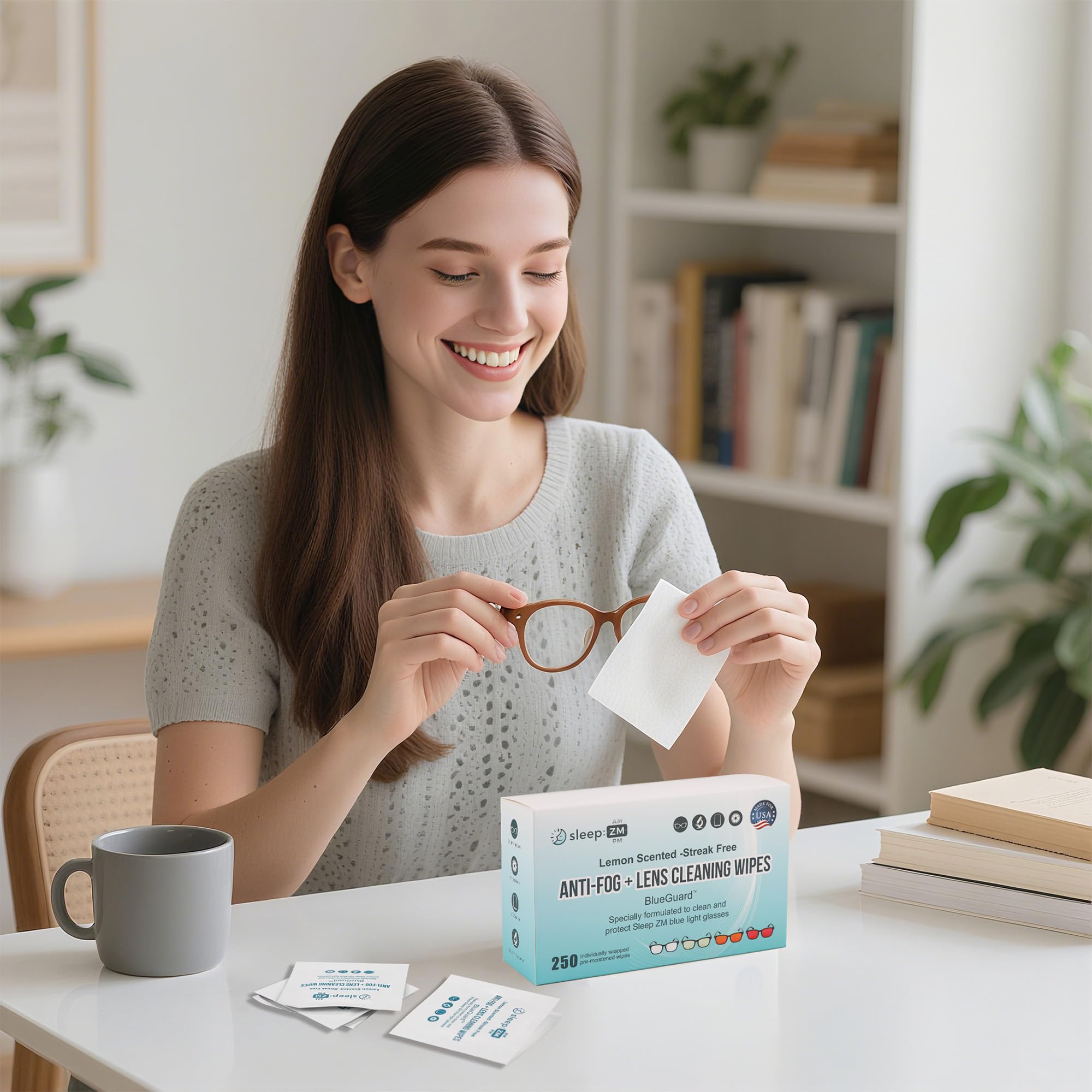 Anti-fog action demonstrated on eyeglasses