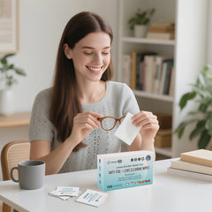 Anti-fog action demonstrated on eyeglasses