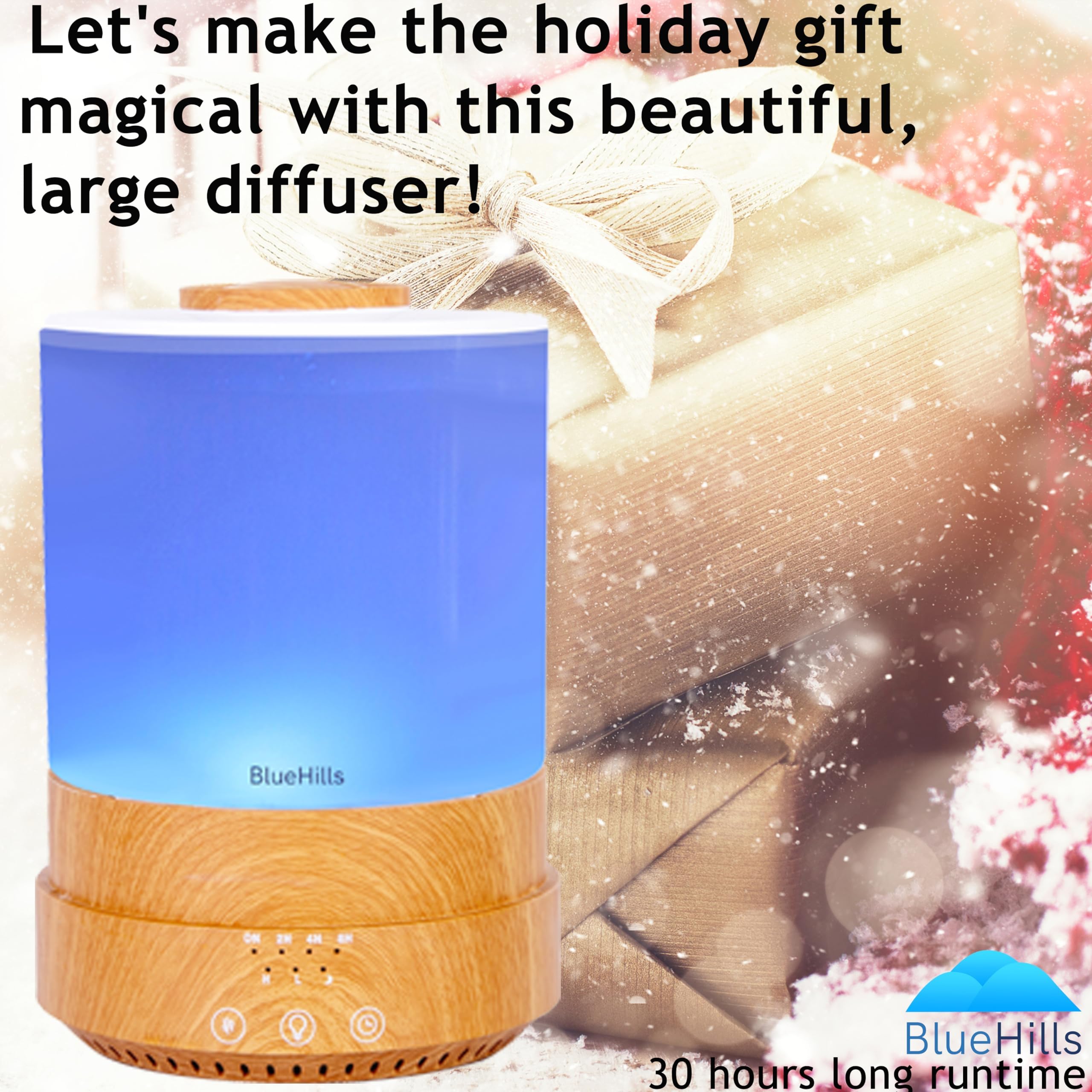 Mist output close up from BlueHills essential oil diffuser