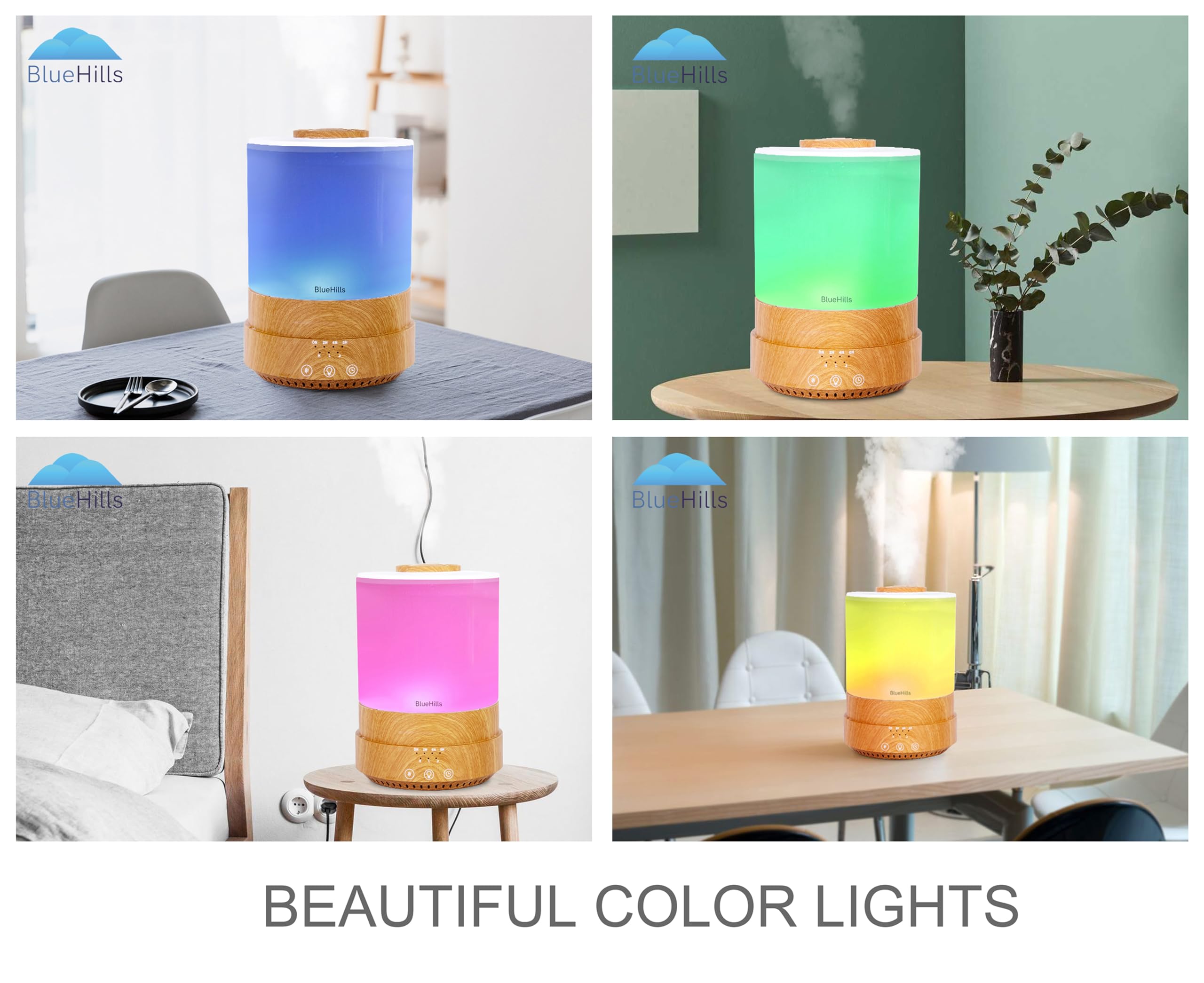 BlueHills diffuser with sleep mode enabled (lights off)
