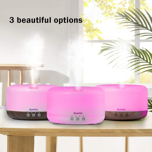 Top view of BlueHills D002 essential oil diffuser showing water tank