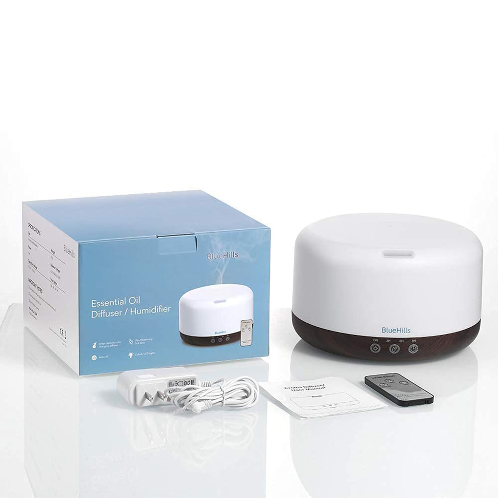 Diffuser in a living room with ambient lighting