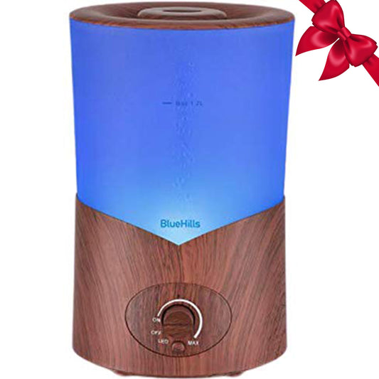 BlueHills diffuser 1000ml in dark wood grain — front view
