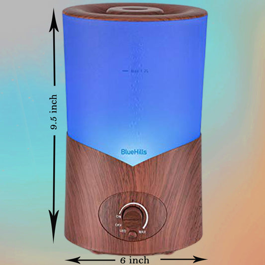 Close-up of dark wood grain finish on BlueHills 1000ml diffuser