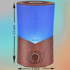 Close-up of dark wood grain finish on BlueHills 1000ml diffuser