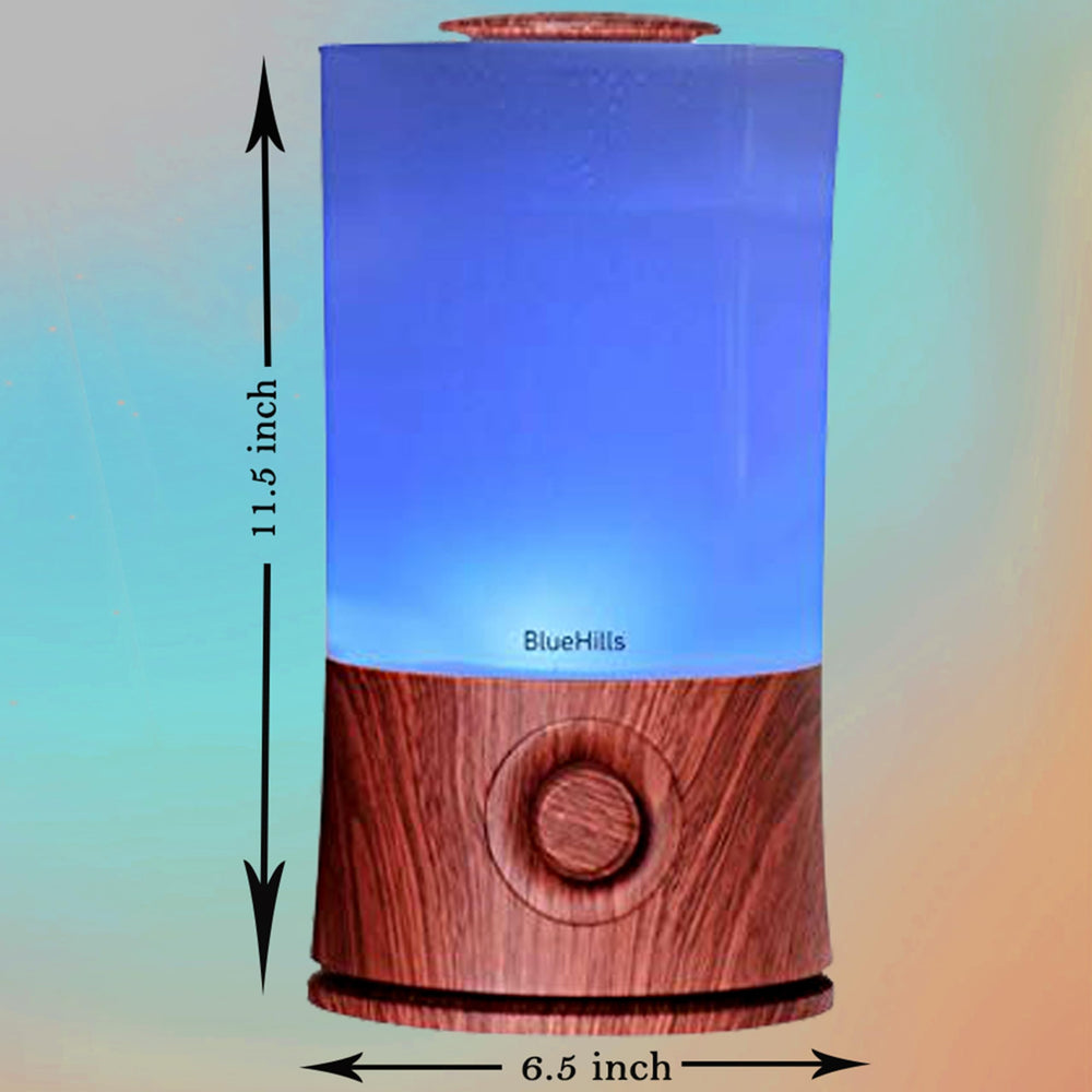 Front view of BlueHills 2L XL diffuser with mist