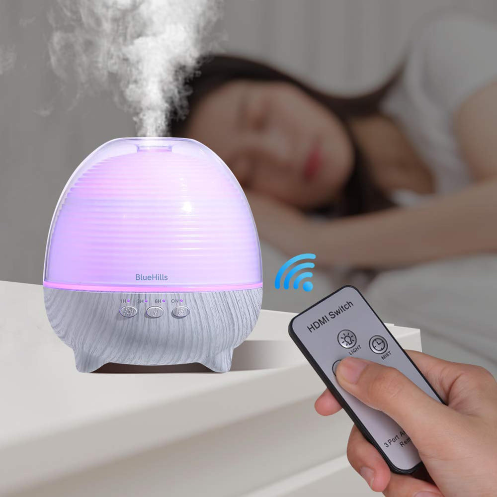 BlueHills diffuser LED lights with seven colors for mood ambience