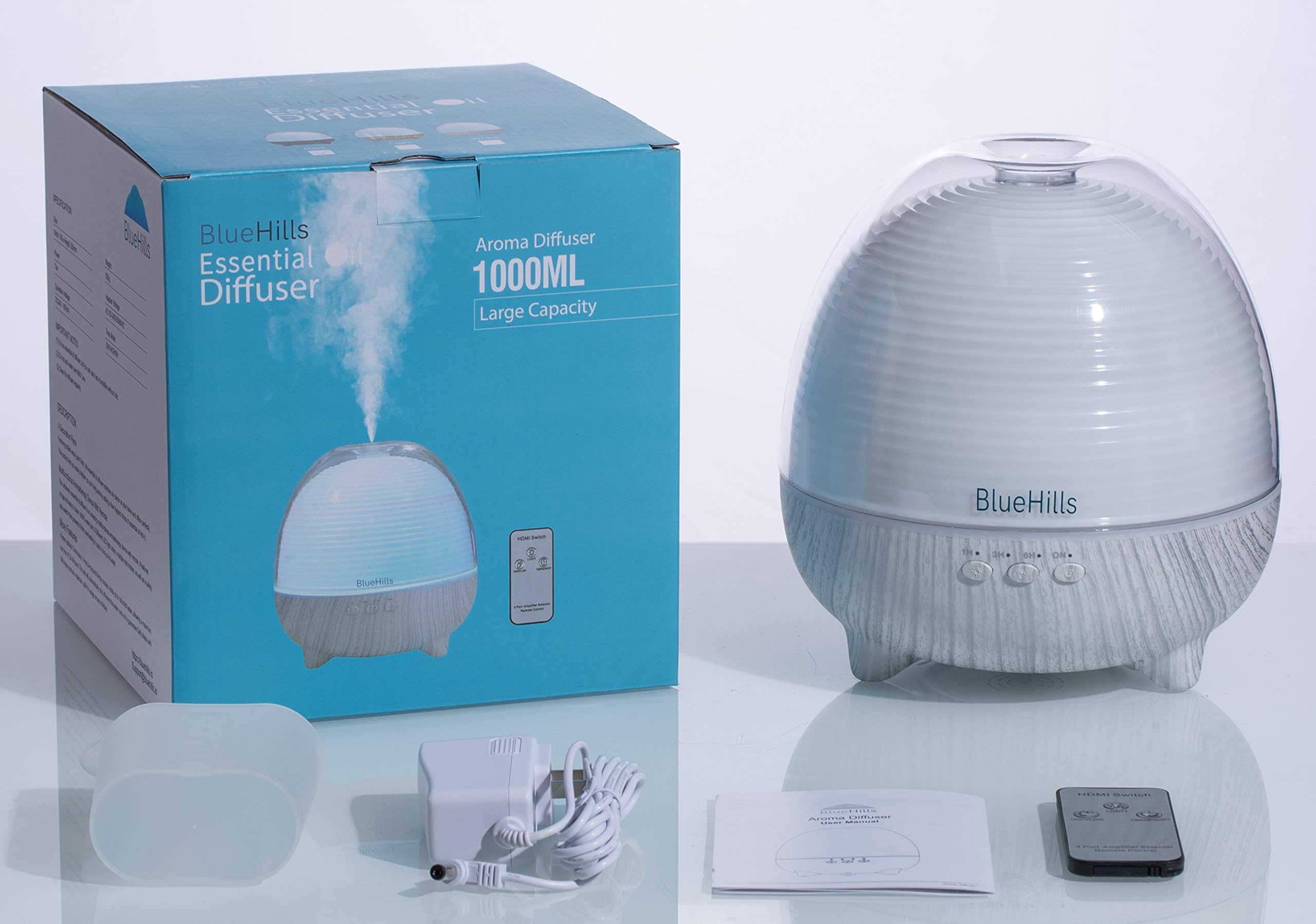 BlueHills diffuser can run overnight for continuous comfort and humidity.