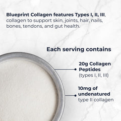 Collagen peptides blended into a smoothie