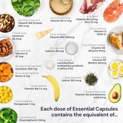 Label close-up highlighting calcium and vitamin D for bone support.