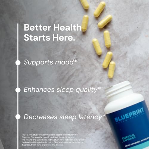 Third-party testing seal on Blueprint Bryan Johnson Essential Capsules packaging.