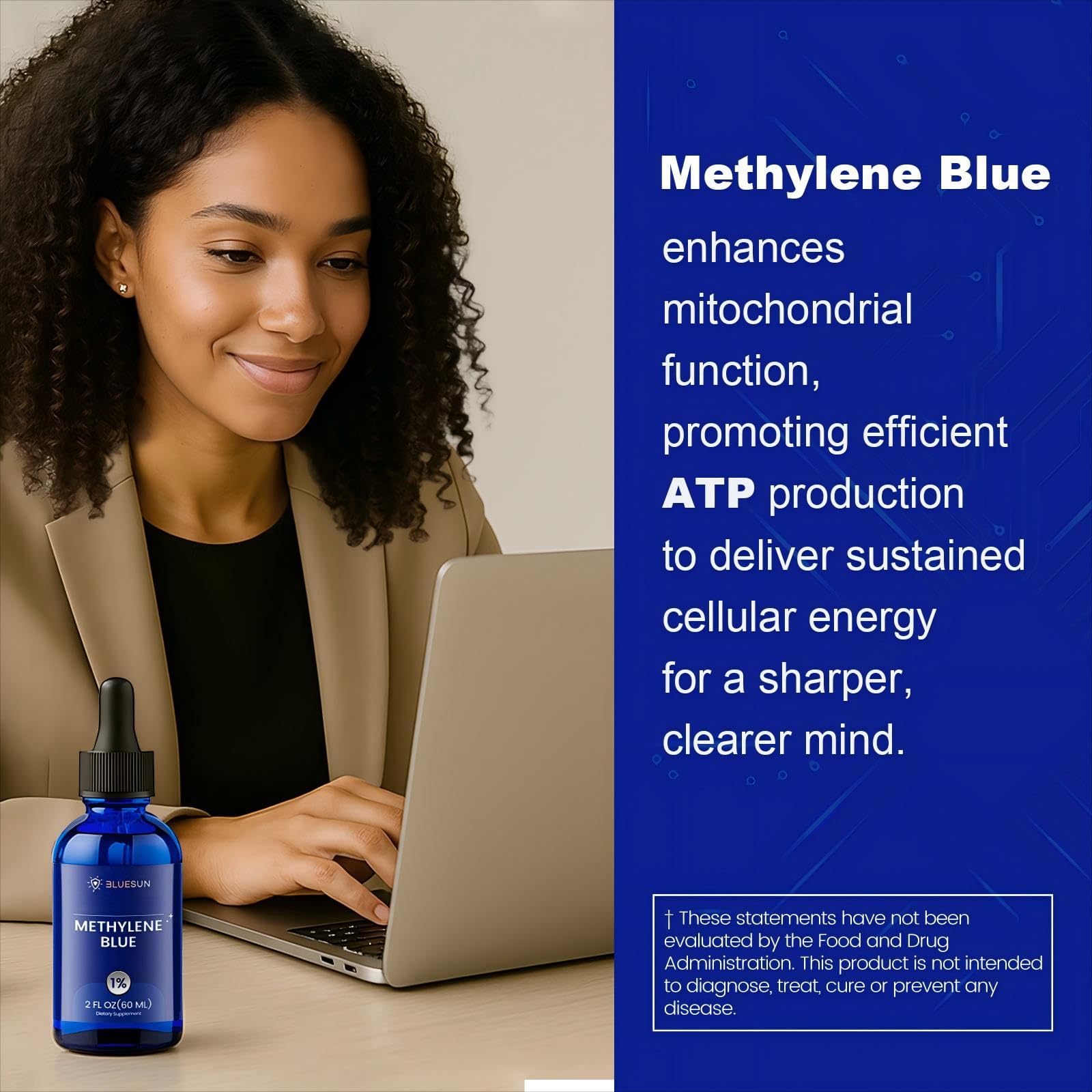 Concept image of methylene blue benefits