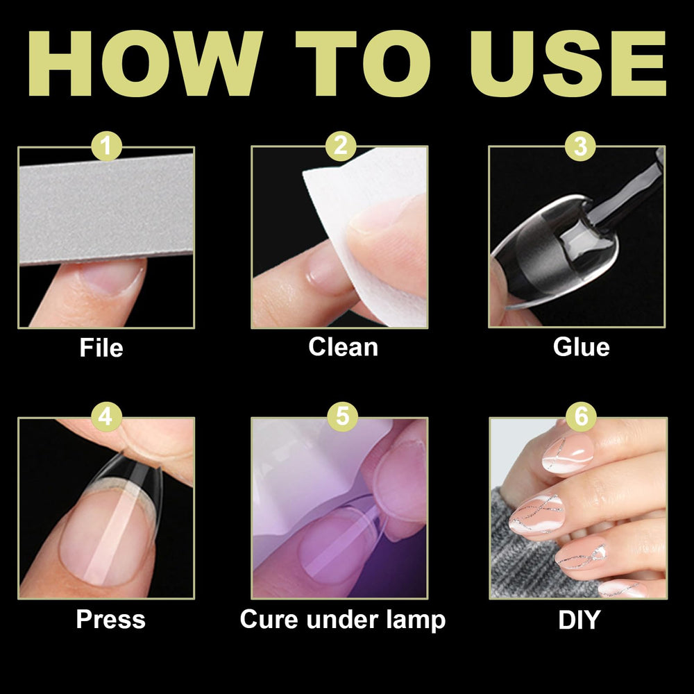 BlueZOO long-lasting gel tips ideal for salon or home nail art.
