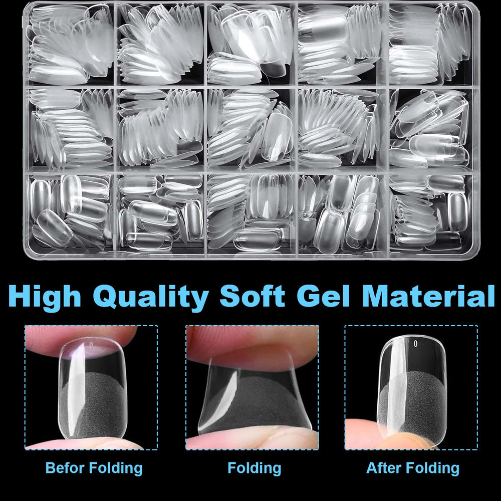BlueZOO soft gel PMMA tips feel natural and flexible.