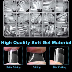 BlueZOO soft gel PMMA tips feel natural and flexible.