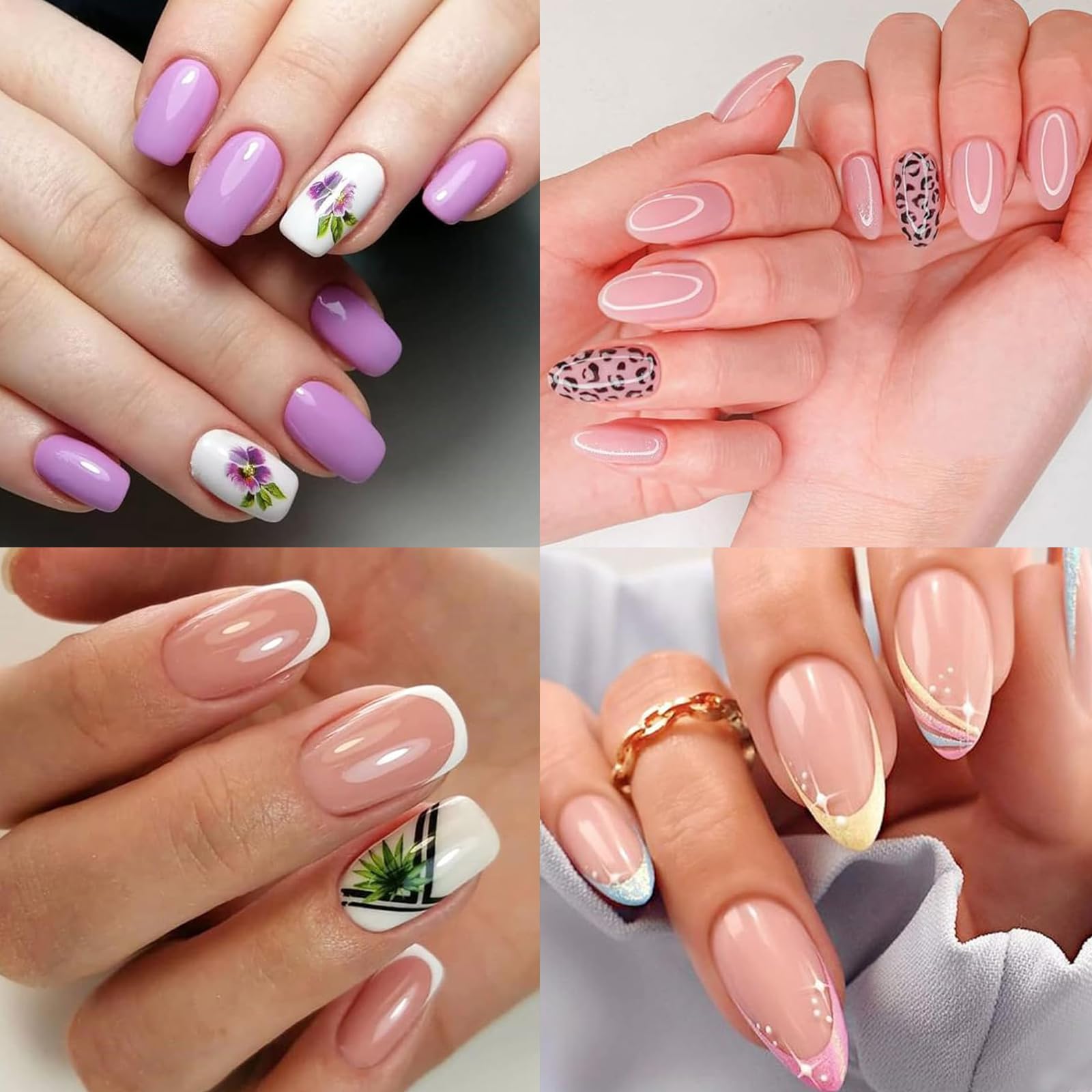 BlueZOO almond and squoval tips in two shapes with 300pcs each.