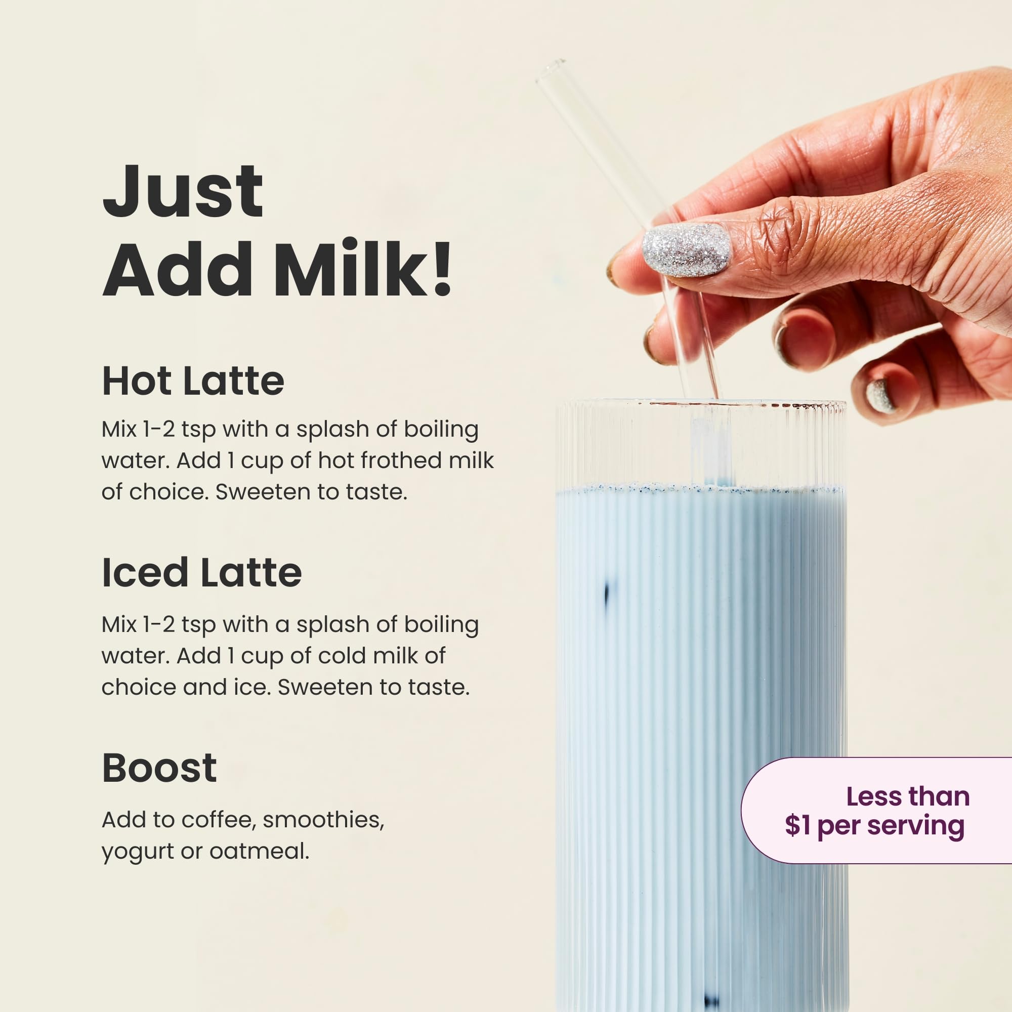 Illustration of sleep and relaxation benefits from lavender latte