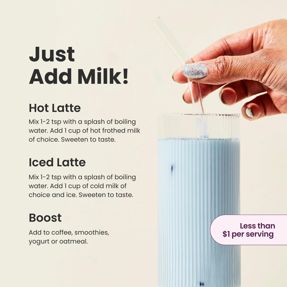 Illustration of sleep and relaxation benefits from lavender latte