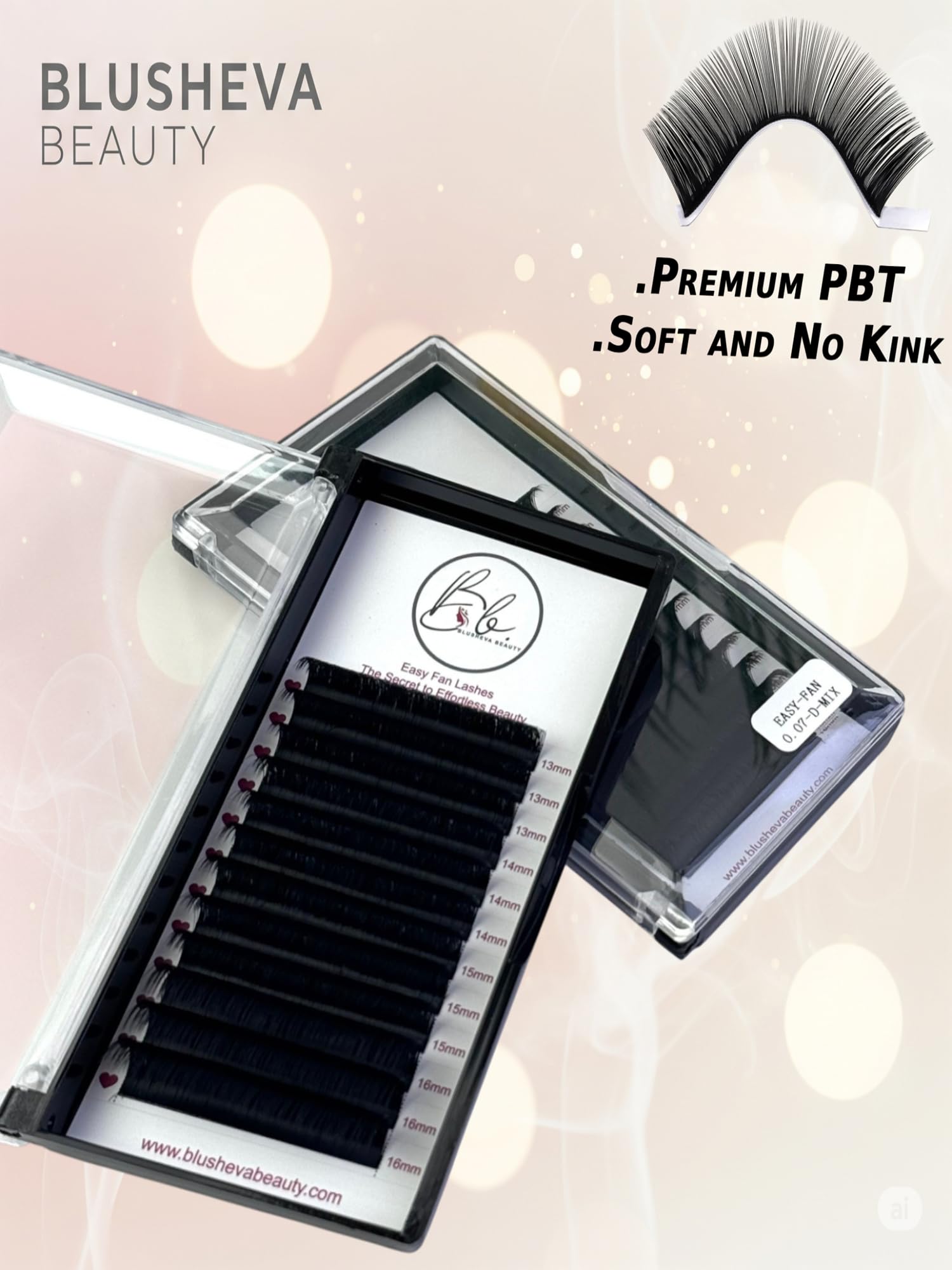Blusheva Beauty Matte Black Finish lashes highlight deep color