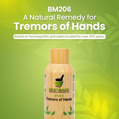 BM206 Tremor Support Drops with label close-up