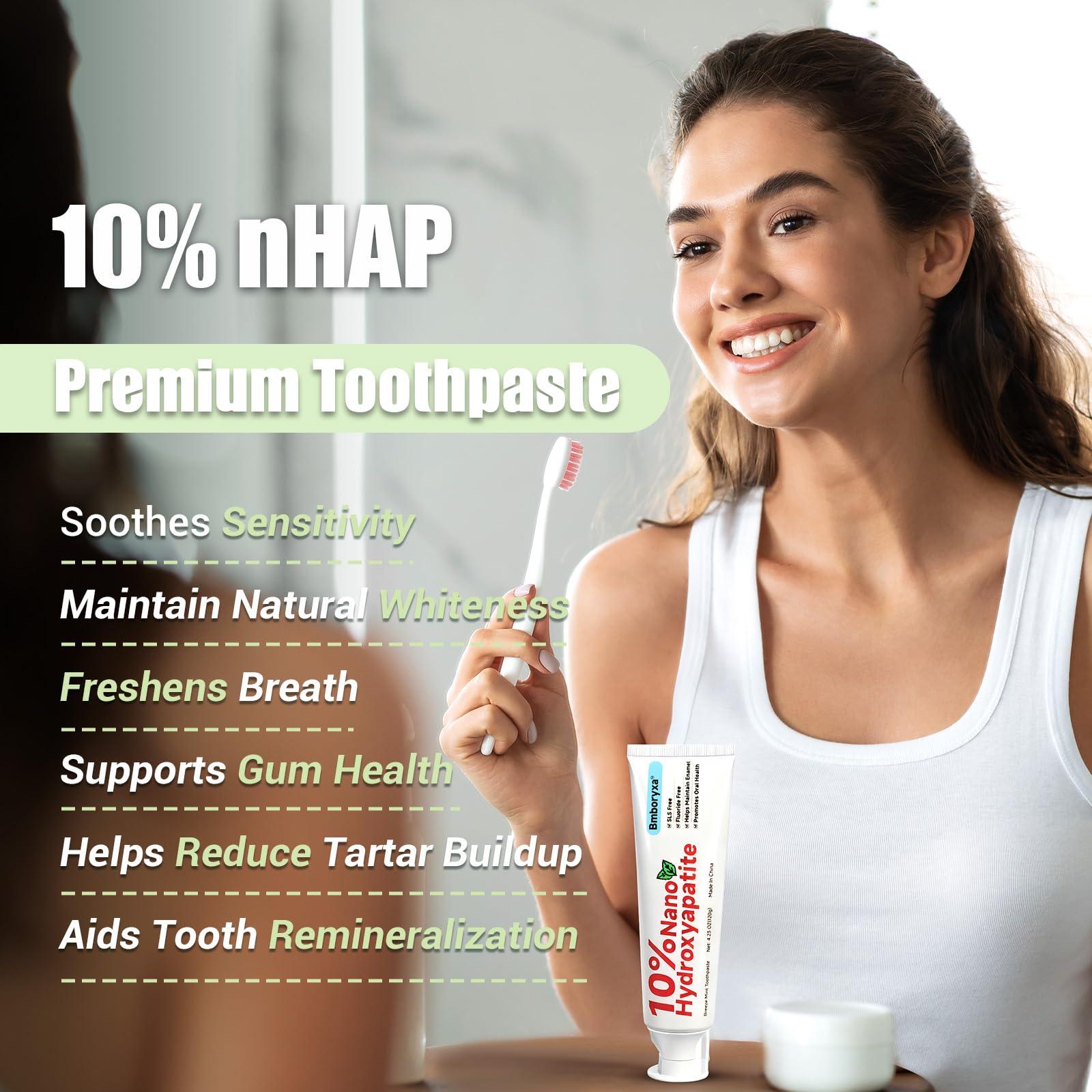 Close-up of toothpaste texture showcasing mint aroma