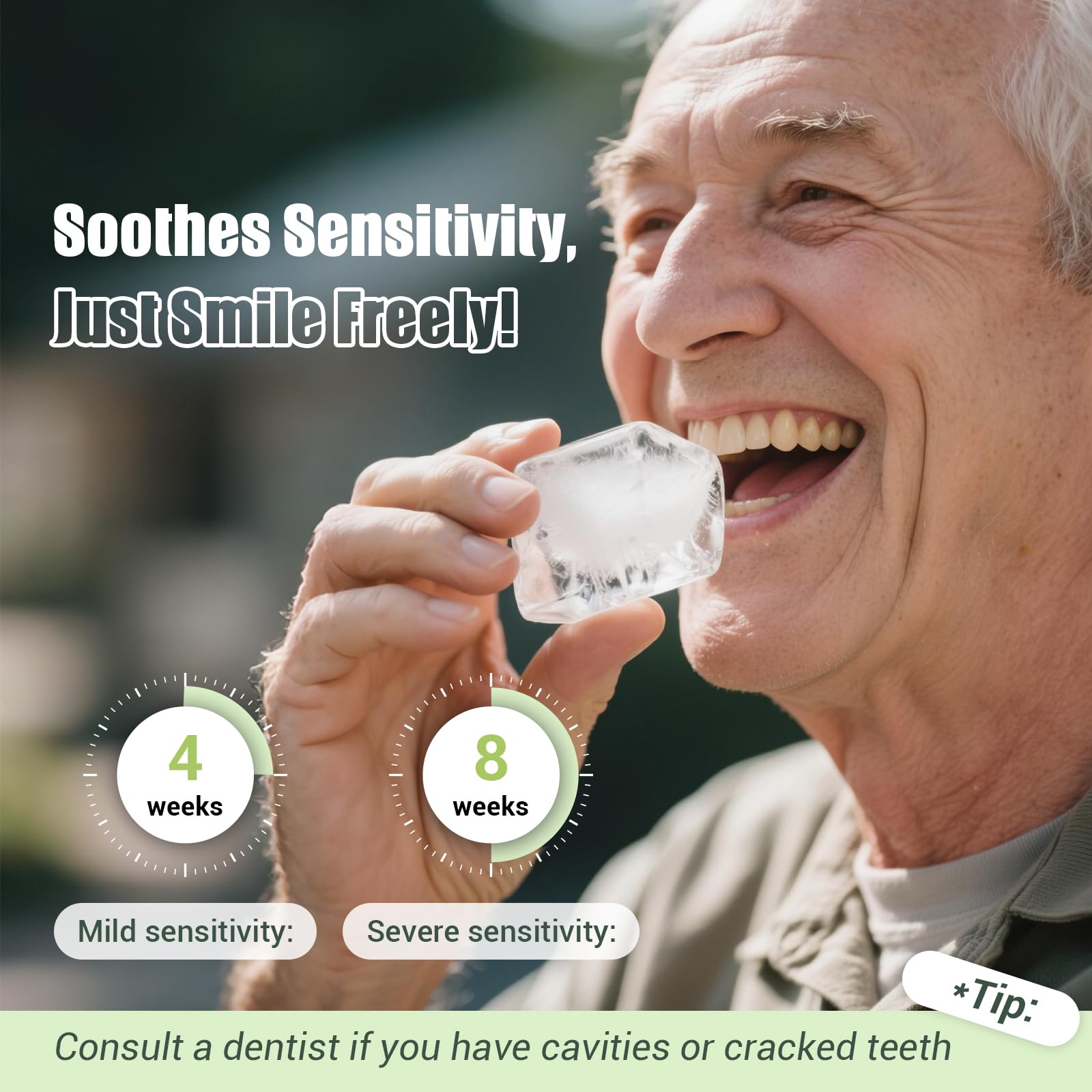 Label indicating SLS-free and fluoride-free toothpaste