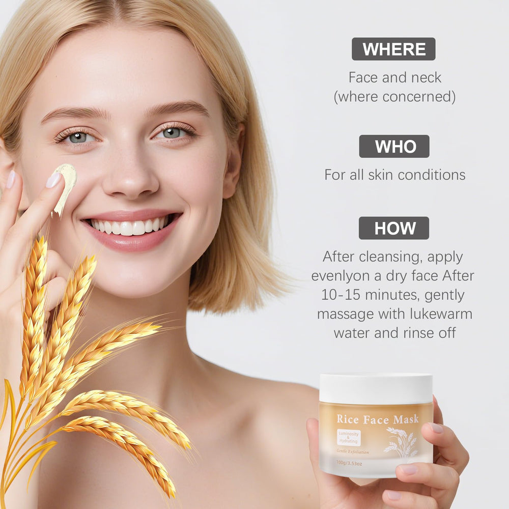Bmrewax Rice Mask suitable for all skin types, ideal for regular use.