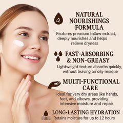 Applying cream to skin shows non greasy finish