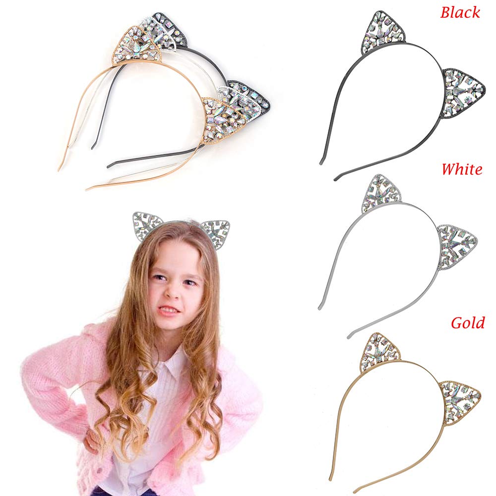 Bnikion crystal cat ears headband is lightweight for comfortable wear.