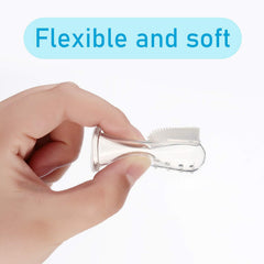 Packaging and safety notes for finger toothbrush set