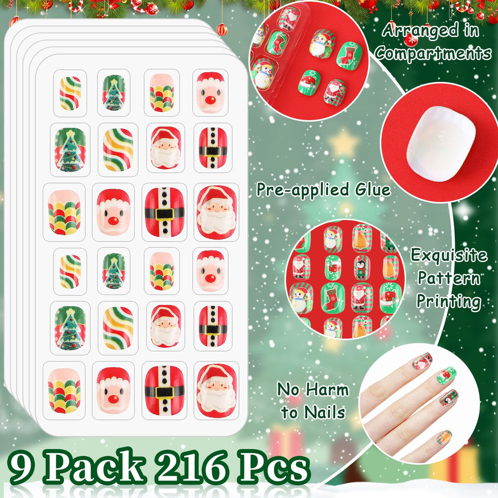 BOARDFEB snowman pattern nails for easy holiday nails.