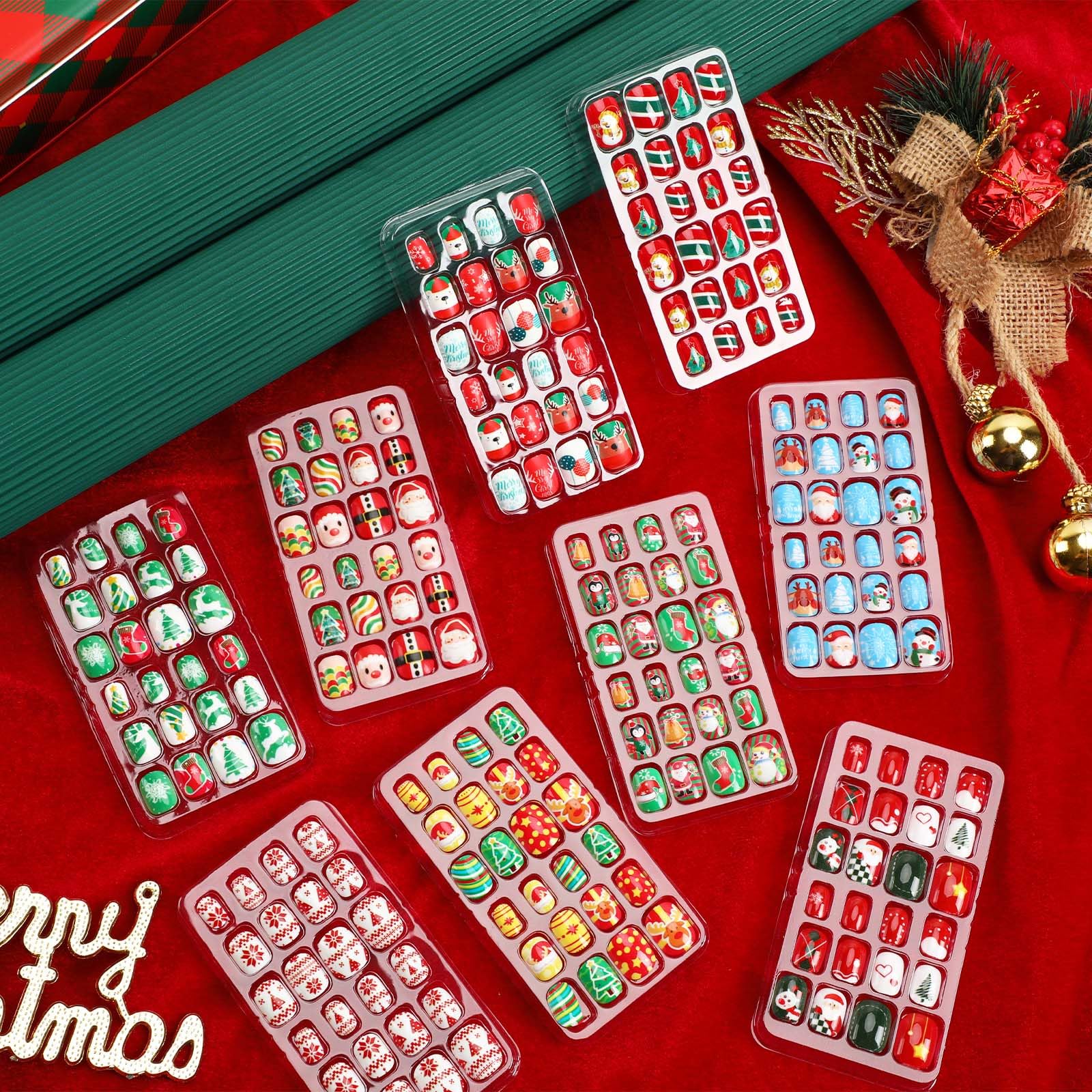 BOARDFEB Christmas tree pattern nails for kids.