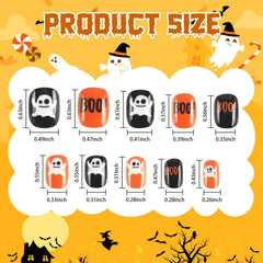 Boardfeb Halloween kids nails stickers showcasing vivid patterns for DIY art