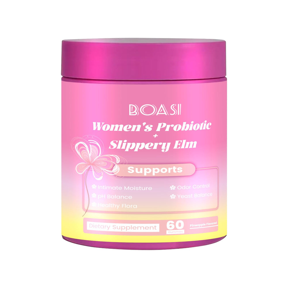 Boasi Her Juicy Vaginal Probiotics Gummies bottle with pineapple flavor