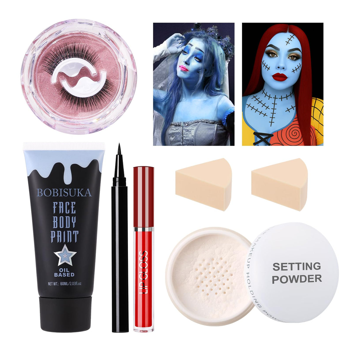 BOBISUKA packaging of the 6-piece Sally makeup set for cosplay party prep