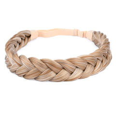 BOBIYA braided headband golden blonde closeup showing silky fibers and craftsmanship