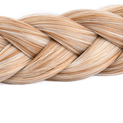 BOBIYA braided headband golden blonde on model for effortless styling