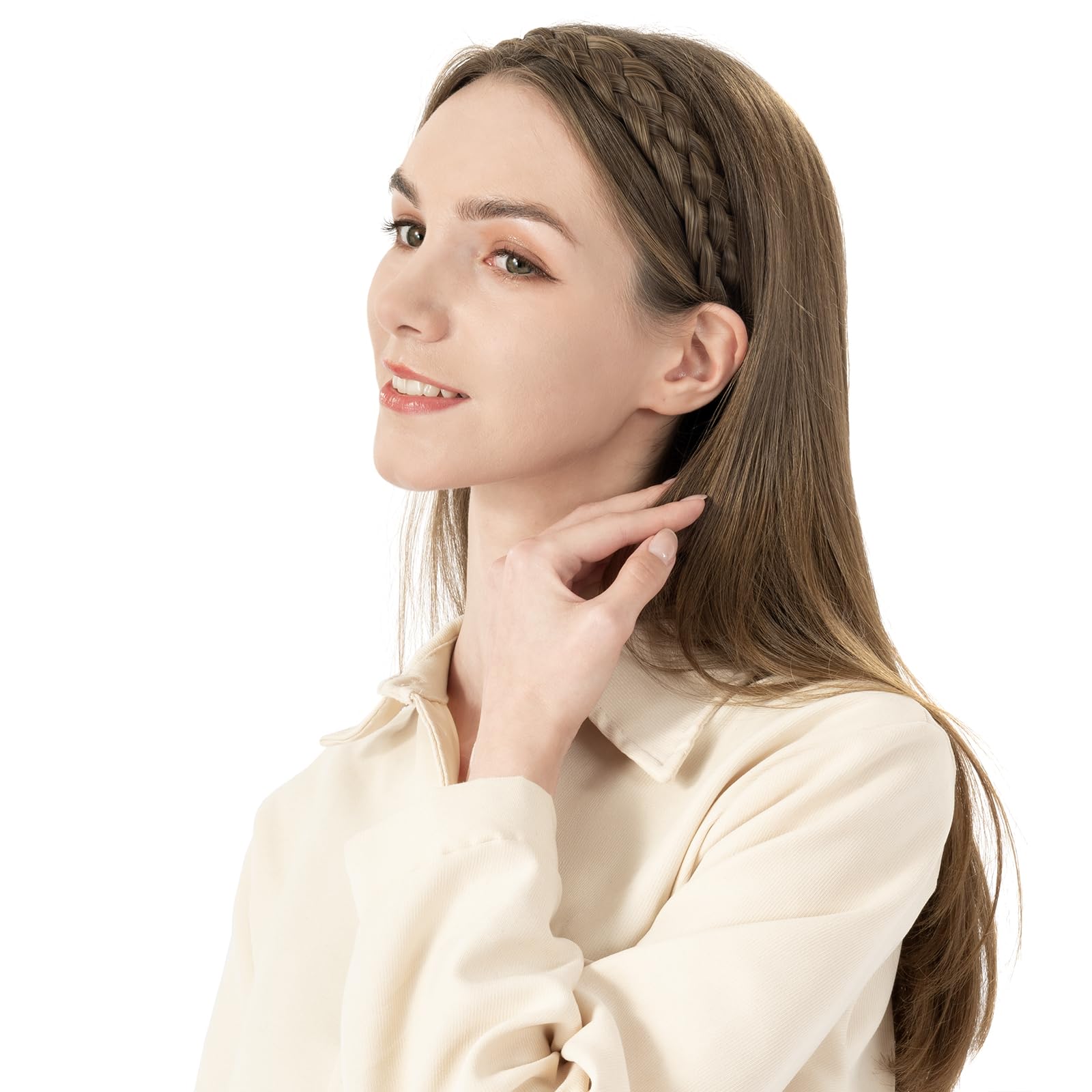 BOBIYA Sunset Brown headband adjustable design supports comfortable wear.