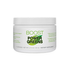 BODi Power Greens Boost canister with scoop
