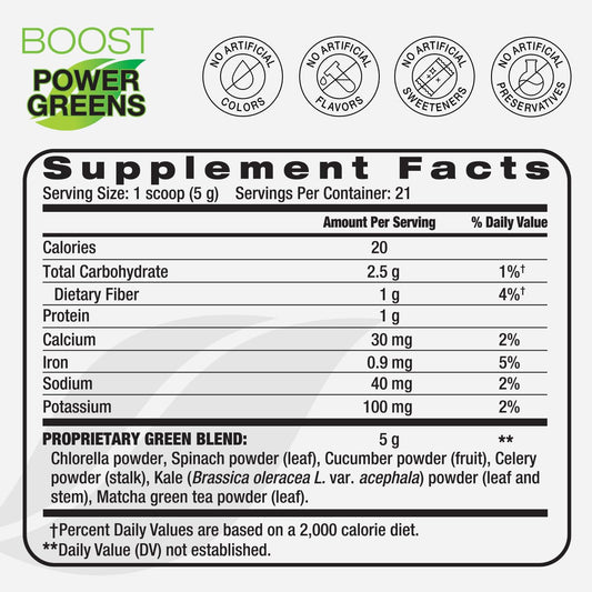 Close-up of spinach, chlorella, kale, cucumber, celery, and matcha ingredients