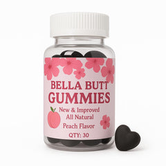 Bodied by Bella Butt Gummies Peach Shake bottle front