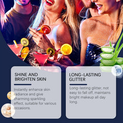 Body Glitter Spray light reflection on skin for eye-catching performances.