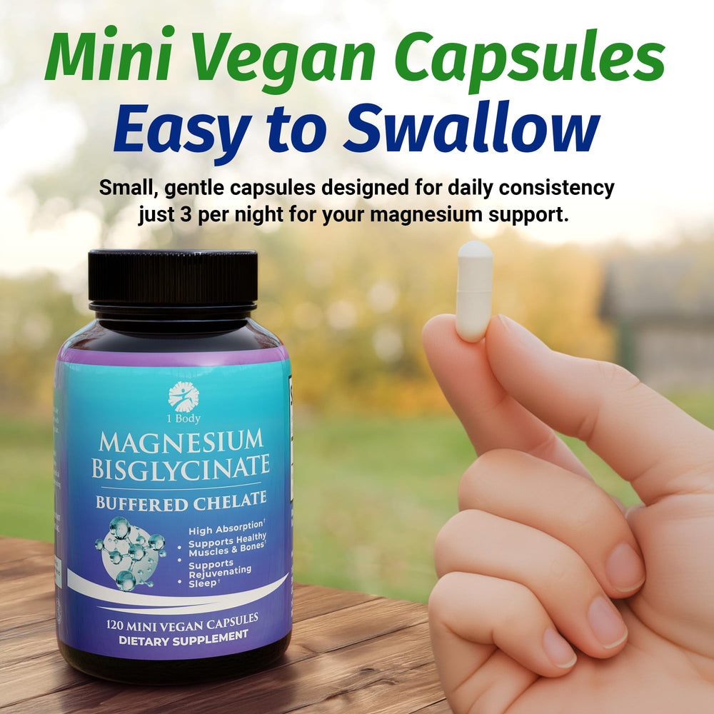 Vegan-friendly magnesium bisglycinate capsules