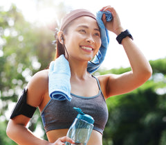 Graphic illustrating internal deodorant action for odors from inside out