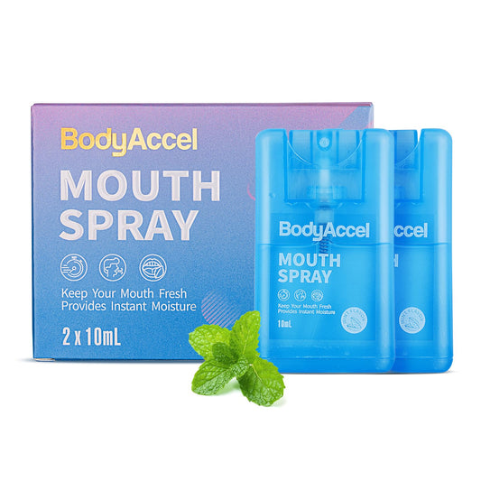 Front view of BodyAccel dry mouth spray