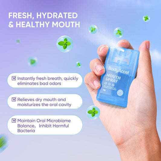 BodyAccel dry mouth spray 2-pack packaging
