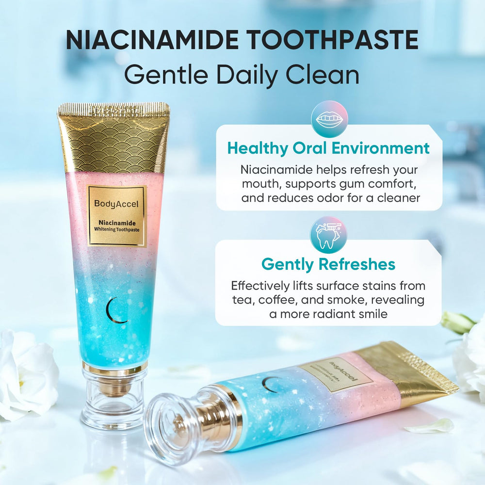 Close-up of toothpaste texture showing whitening particles